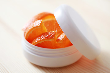 Image showing orange face cream