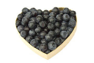 Image showing Blueberry heart