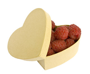 Image showing Raspberry heart