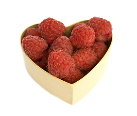 Image showing Raspberry heart
