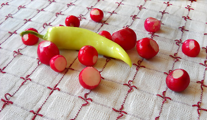 Image showing Radish and paprika