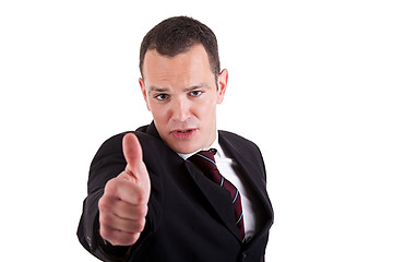 Image showing businessman giving consent, with thumb up