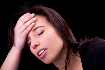Image showing woman with headache