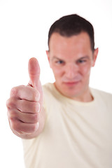 Image showing men with thumbs up hand sign