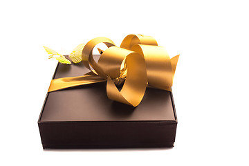 Image showing gift with gold ribbon