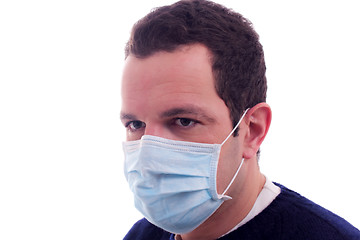 Image showing man with a medical mask