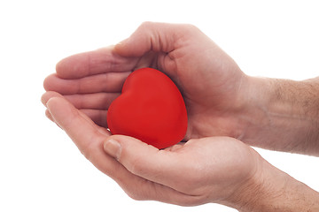 Image showing Valentines - red heart in hands