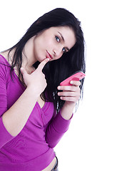 Image showing Beautiful woman on the phone