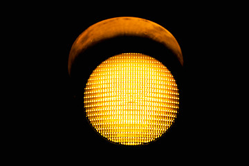 Image showing yellow traffic light