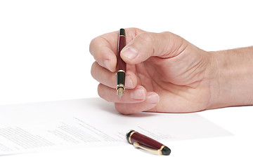 Image showing signing a document