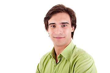 Image showing Handsome man, with green shirt