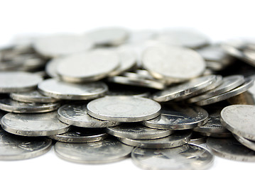 Image showing A pile of Chinese Coins