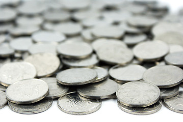 Image showing A pile of Chinese Coins