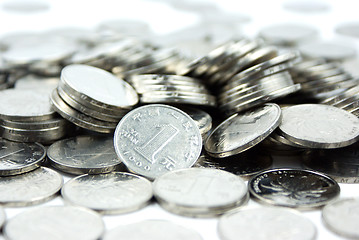 Image showing A pile of Chinese Coins