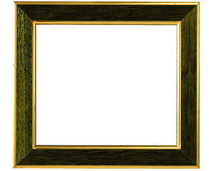 Image showing Gold-rimmed wooden frame