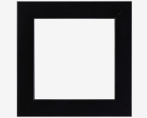 Image showing black wooden frame isolated on white 