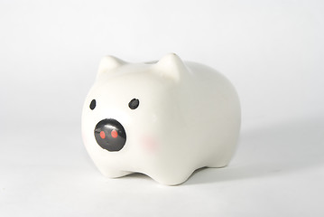 Image showing white piggy bank