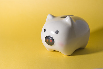 Image showing white piggy bank 