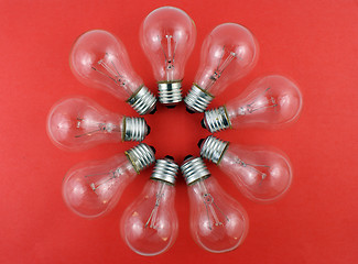 Image showing a group of light bulbs