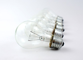 Image showing  light bulbs in a row