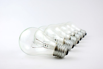 Image showing  light bulbs in a row
