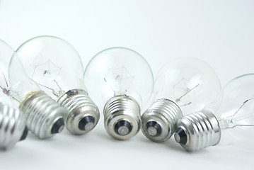 Image showing  light bulbs in a row