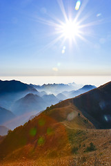 Image showing Towering mountains