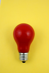 Image showing red lightbulb isolated