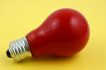 Image showing red lightbulb isolated