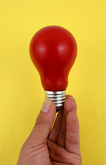 Image showing red lightbulb isolated
