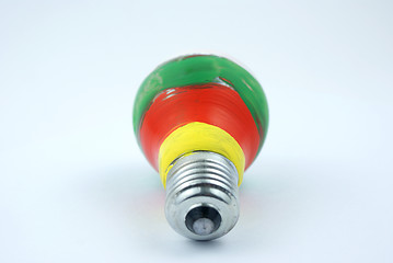 Image showing colorful lightbulb isolated