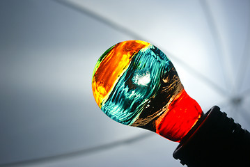 Image showing colorful light bulb isolated