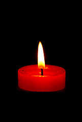 Image showing Candles burning in the dark