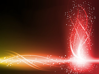 Image showing Red an Yellow Colorful Glowing Lines Background.