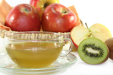 Image showing Kiwi apple tea