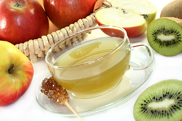 Image showing Kiwi apple tea