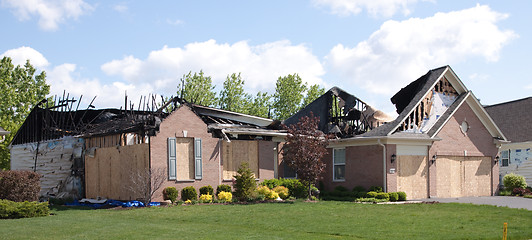 Image showing Fire Damaged Home