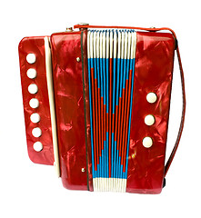 Image showing Red accordion