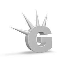 Image showing letter g with prickles