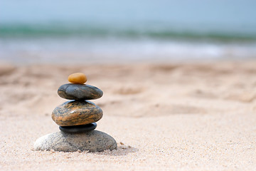 Image showing Balanced Zen Rocks