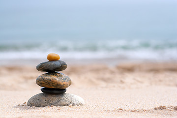 Image showing Smooth Stacked Rocks