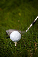 Image showing Golf Ball and Tee