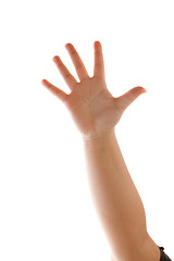 Image showing Waving Hand Isolated