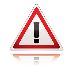 Image showing warning sign icon uk exclamation