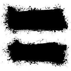 Image showing ink black grunge banner