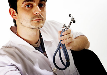 Image showing Doctor with stethoscope