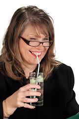 Image showing Businesswoman With Drink