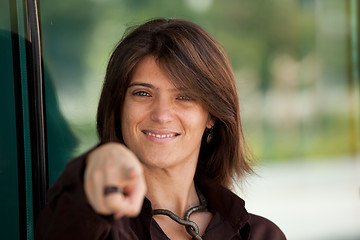 Image showing Green eyes woman