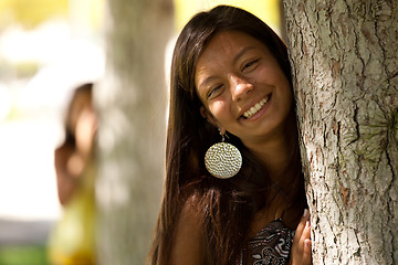 Image showing Looking bewind a tree