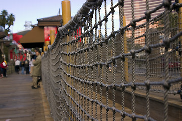 Image showing Sidewalk in the strip in Las Vegas - Pirate / dock themed sidewa